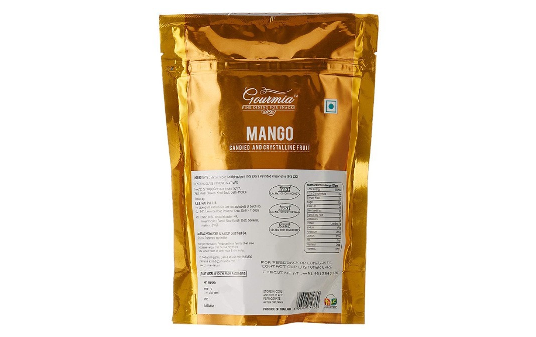 Gourmia Mango Candied And Crystalline Fruit   Pack  200 grams